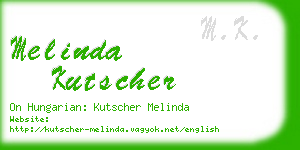 melinda kutscher business card